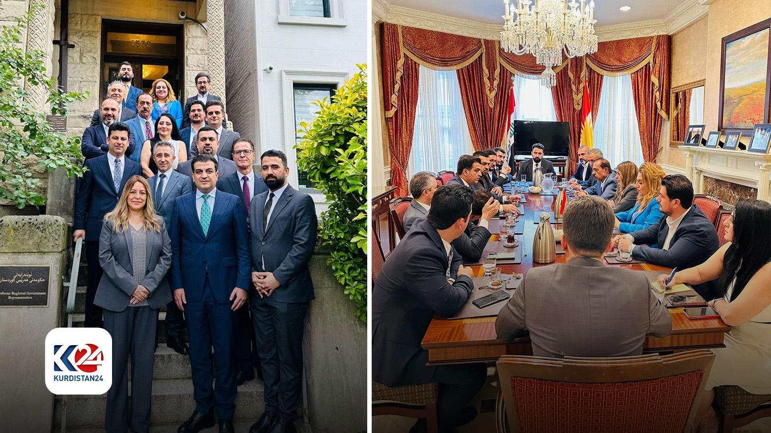نوێنەرى حکوومەتى هەرێمى کوردستان لە ئەمەریکا پێشوازی لە گوتەبێژی حکوومەت و شاندی یاوەری کرد